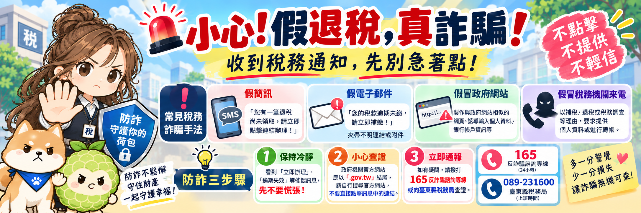 小心詐騙不上當，聰明納稅好安心