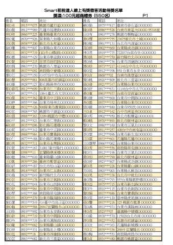 民眾100元(550名)1